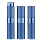 LISAPACK 8ML Atomizer Perfume Spray Bottle for Travel (3 PCS) Empty Cologne Dispenser, Portable Sprayer (Blue)