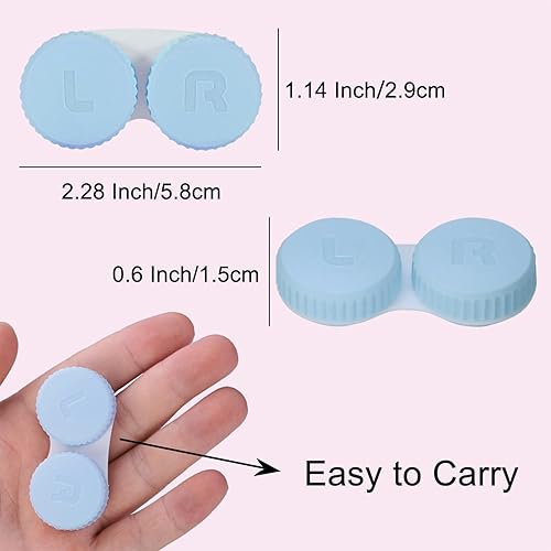 Miniatura 6 de 12 piezas colorido estuche de lentes de contacto portátil al aire libre mini kit de lentes de contacto mini estuche para viajes al aire libre y uso