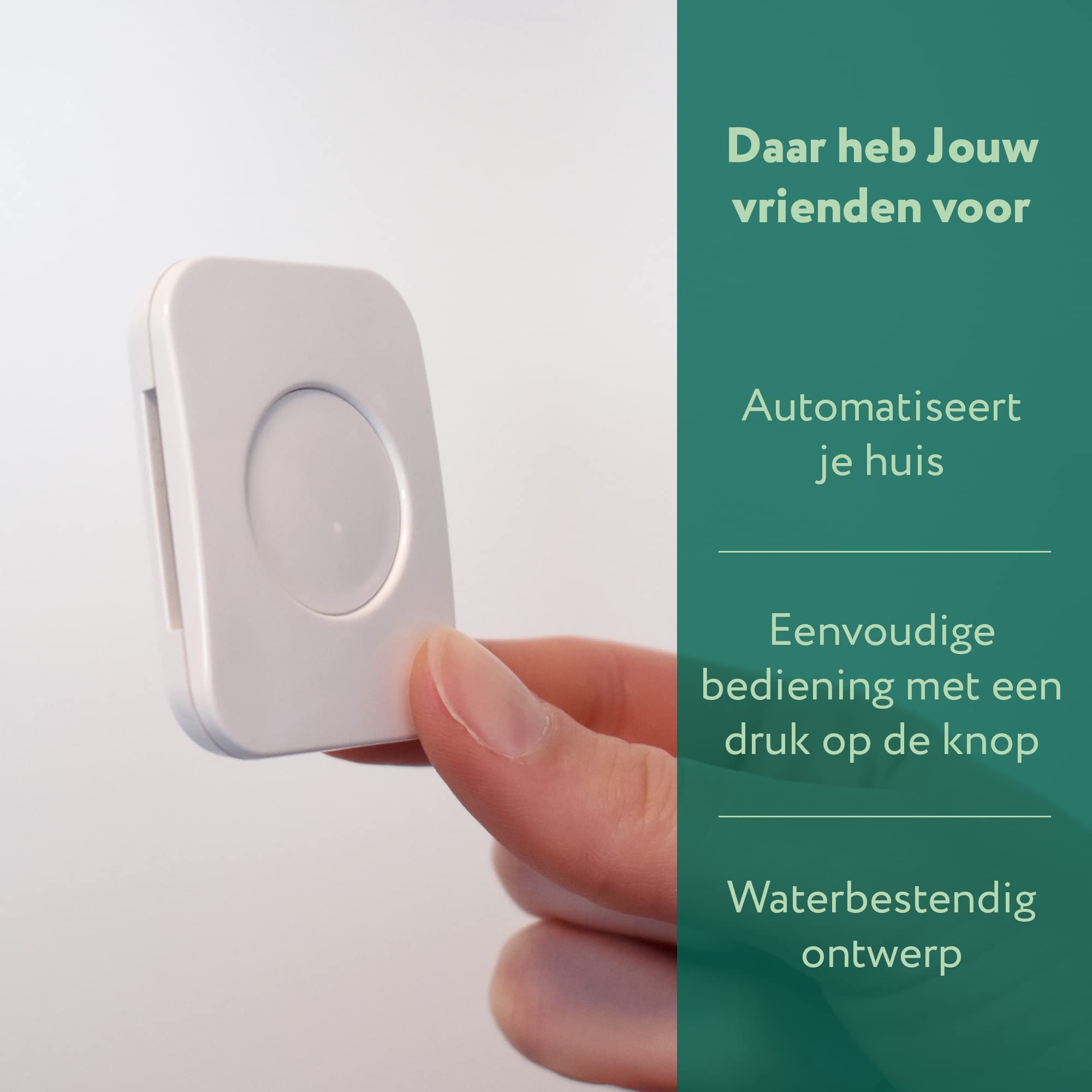 frient Smart Button | Scene Controller | Home Automation | Easy On/Off Switch for Devices and Automations | Waterproof | Zigbee | Works with SmartThings, Home Assistant and Homey