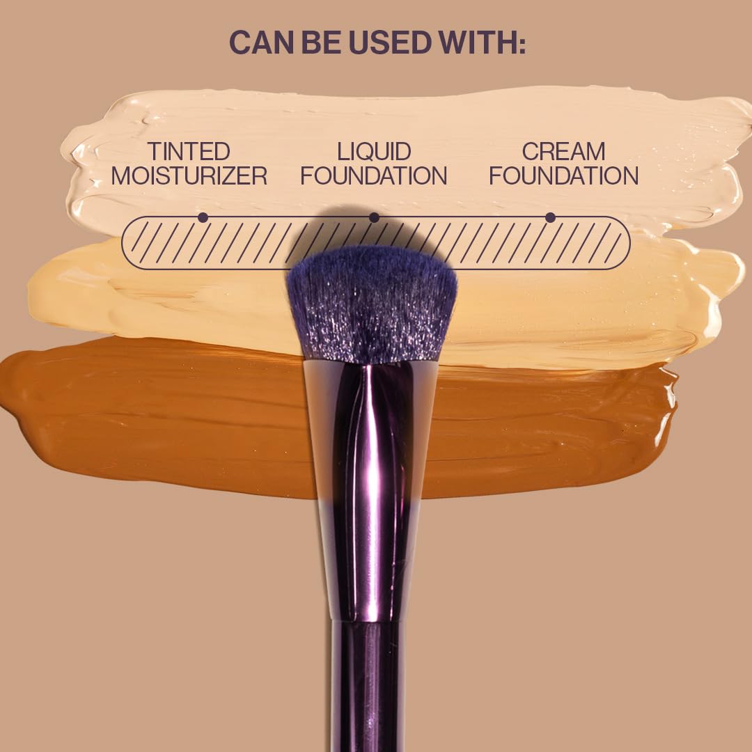 Anisa Beauty Travel Pinnacle Foundation Brush | Compact, Vegan-Friendly, High-Density Brush for Seamless Foundation Application. Ideal for Liquid, Cream, and Powder Makeup | Portable & Travel-Friendly - Image 5