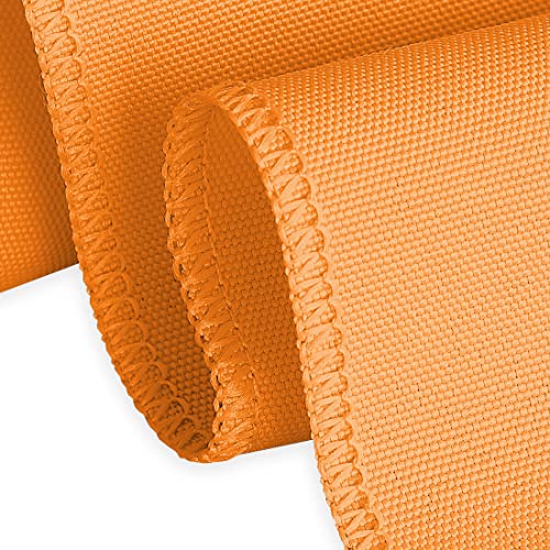 Ltc Linens Orange Round Tablecloth - 132 Inch Round Tablecloth, Large Party Table Cloth, Wrinkle Resistant, Washable Polyester Fabric Table Cover Linens For Wedding, Party, Banquet #TOP3