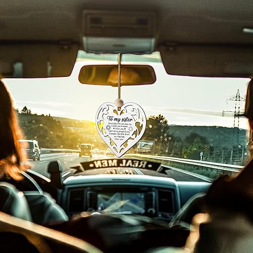 Miniatura 4 de Regalos para hermanas de hermanas, gracias por ser mi hermana, divertido adorno de recuerdo con placa de corazón, regalos para hermana, cumpleaños,