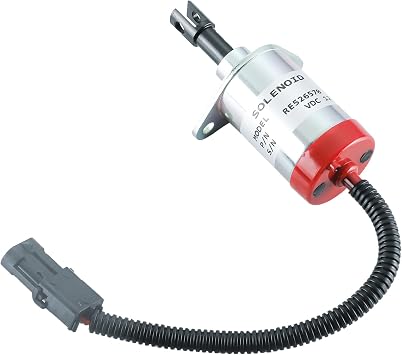 12VDC RE526570 Fuel Shut Off Solenoid for John Deere 4120 4320 4520 4720 5225 5325 313 315 317 320 325 328 332 John Deere Engine 2.4L 2.4 4024TF TF270 4024 3.0L 3.0