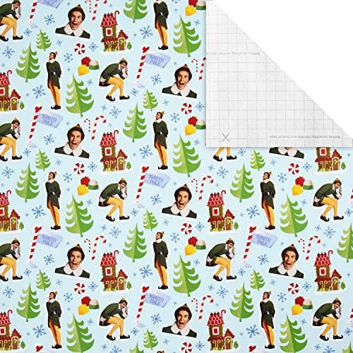 Hallmark Christmas 12M Wrapping Paper Pack - 3 Rolls in 1 Warner Bros Elf Design