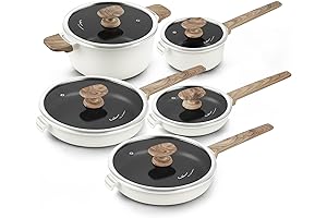 cooklover cookware 10 piece set- induction compatible black