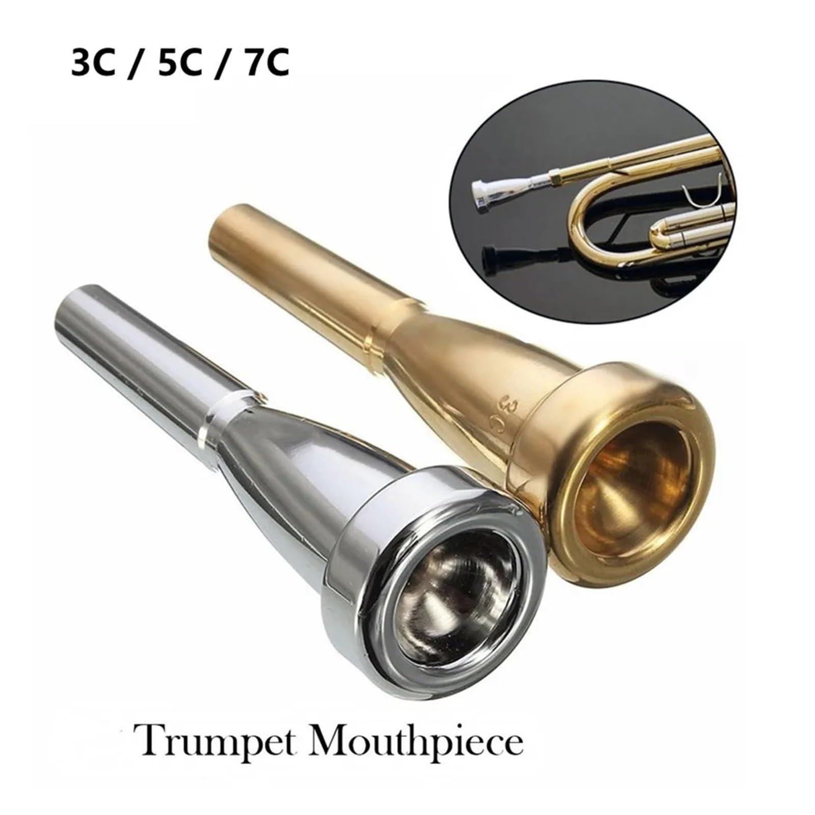 Amazon.co.jp: トランペットのマウスピース 7C 5C 3C サイズ