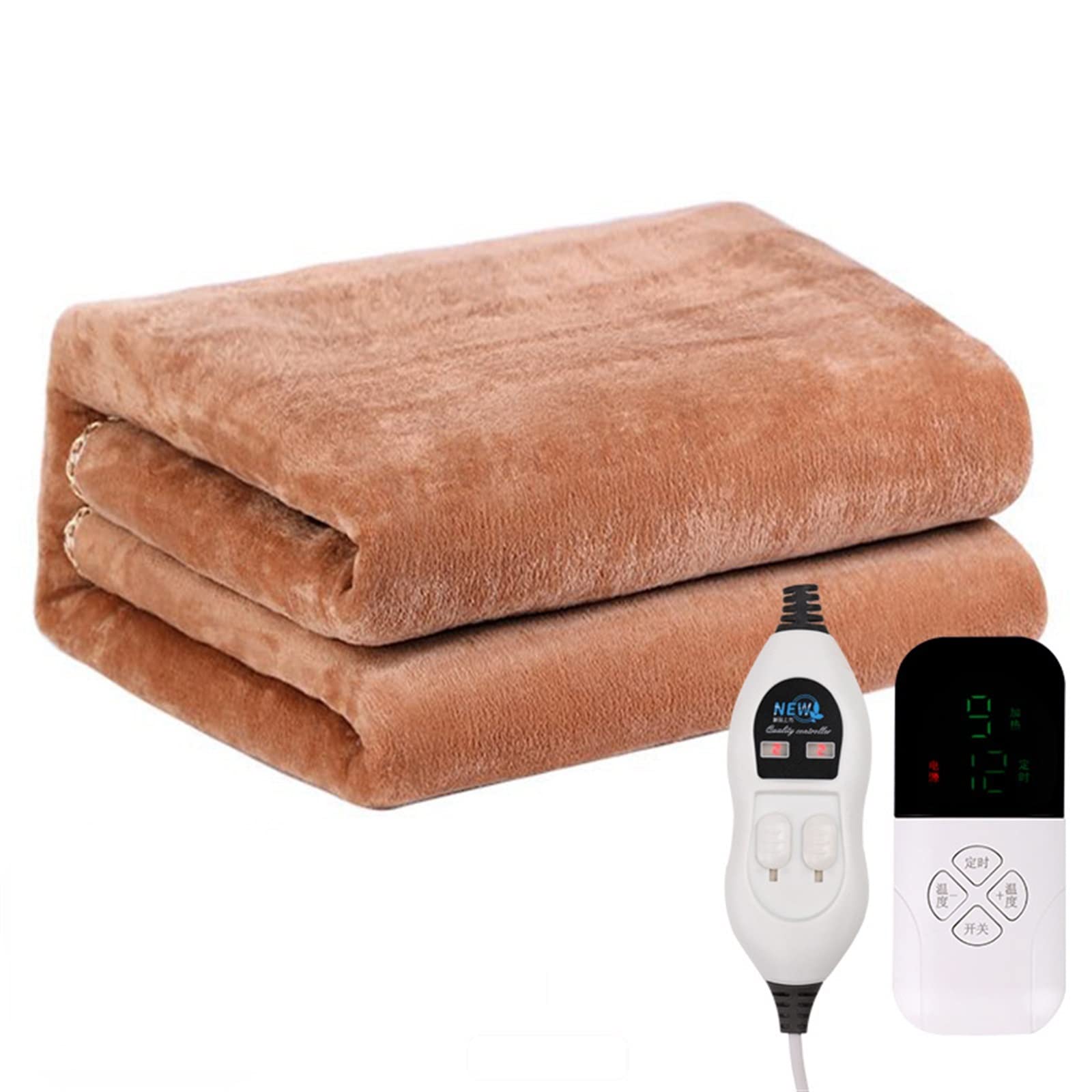 Amazon.com: SWASHA Electric Blanket Blanket Heated Electric Sheet Thicken  Thermostat Security Warm Mattress Electric Heating Blanket Blankets for  Beds (Color : Brown Intelligence, Size : 1.8 1.5m) : Home u0026 Kitchen