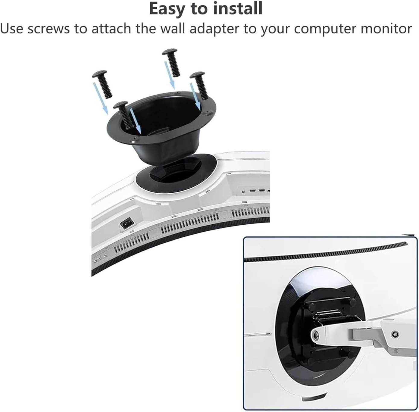 Wall Mount Adapter Bracket,Compatible for Samsung，Odyssey Neo G9 49'' Monitors C49G95T S49AG952NN Vesa Mount Adapter