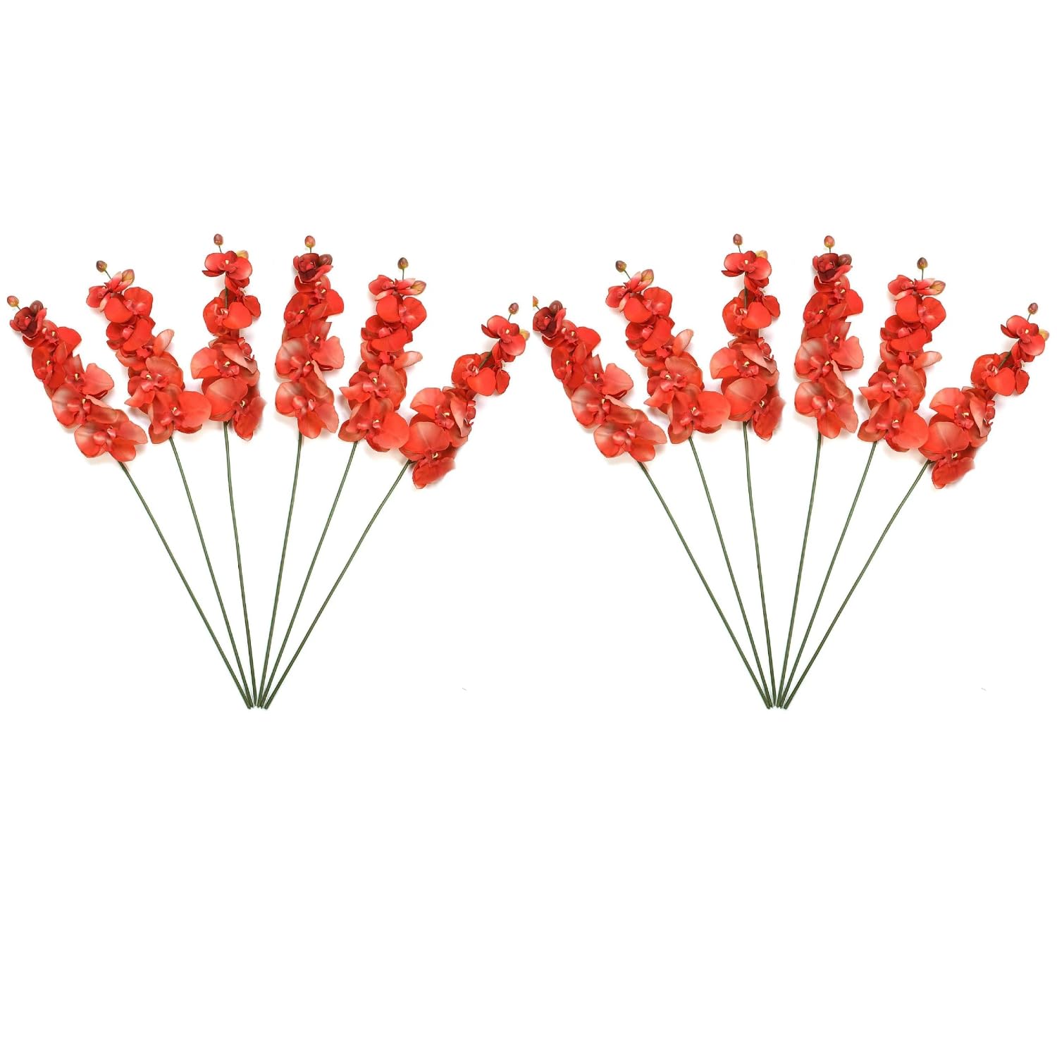 Hosley 12 Pack Artificial Phalaenopsis Orchids – 28" Tall Salmon Fake Orchid Stems for Vases, Wedding Centerpieces, Farmhouse &amp; Home Décor, Office Displays &amp; Flower Arrangements