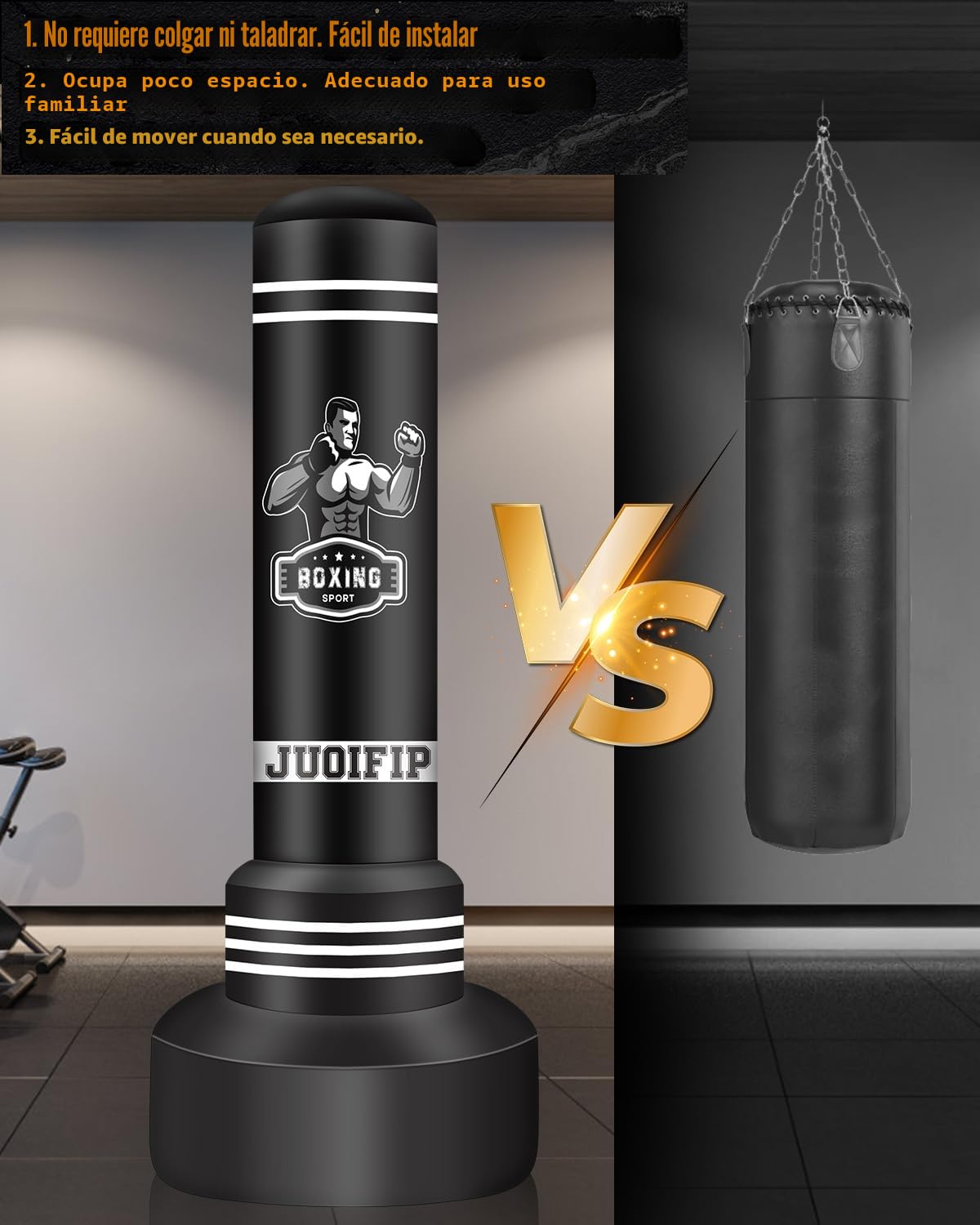 180cm Saco de Boxeo Adultos, Independiente Saco de Boxeo Inflable Kickboxing Bolsa para Entrenamiento MMA Muay Thai Fitness