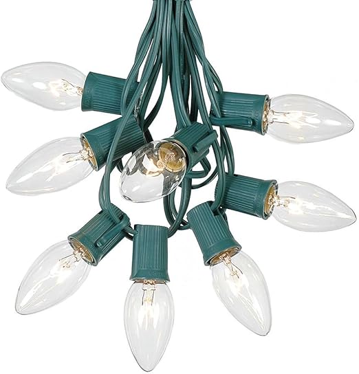 C9 Clear Christmas Lights Set Indoor/Outdoor Christmas Light String