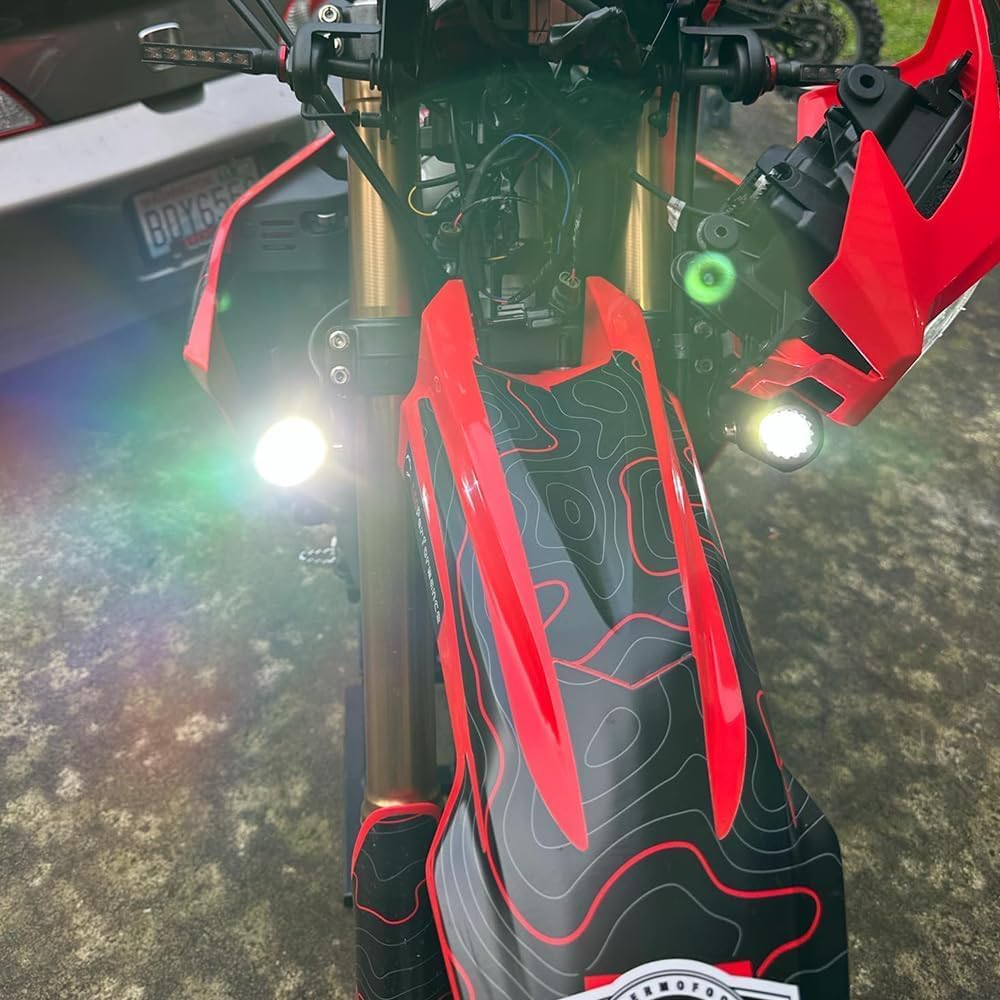 Compatible for CRF300L / CRF300LS (21- UP) Motorcycle Auxiliary Driving LED Light Kit W/Mount Brackets Wire Harness