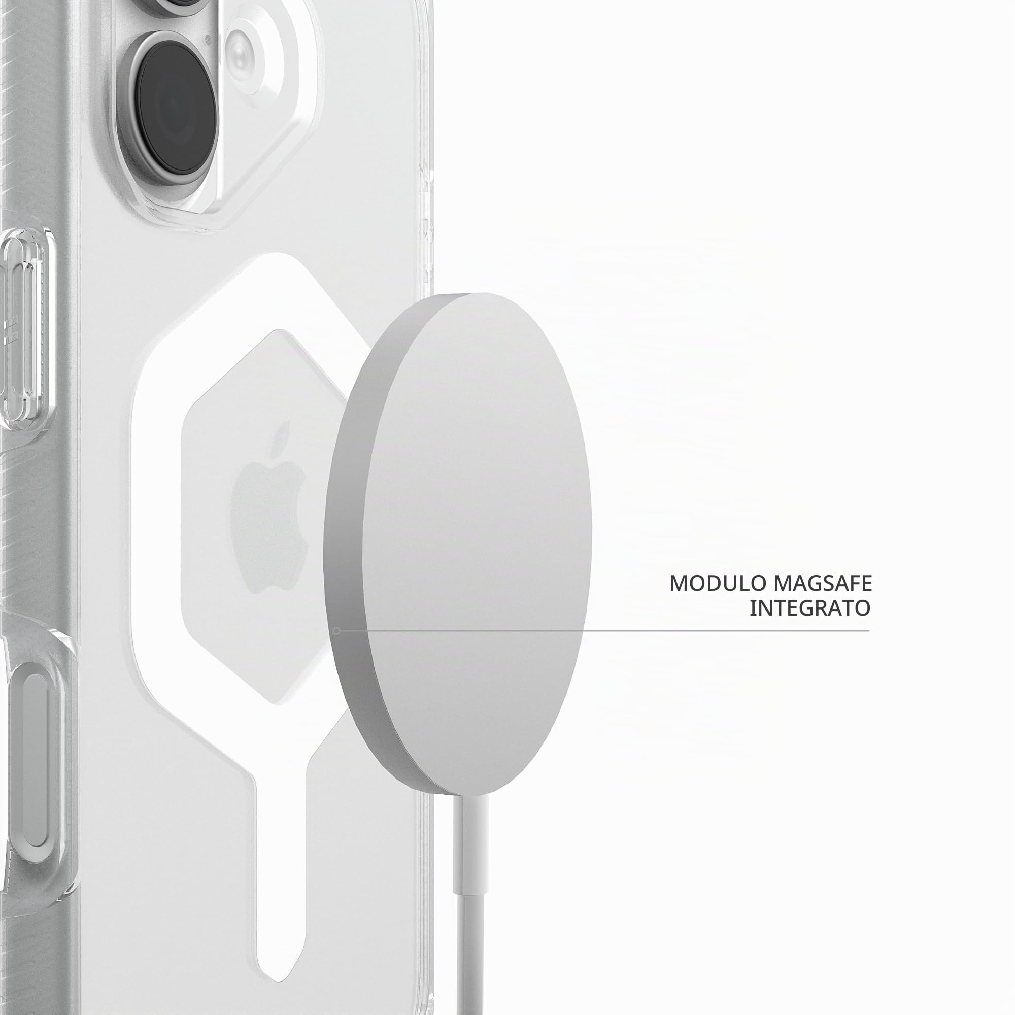 Urban Armor Gear Plyo MS Custodia iPhone 17 | Perfetta aderenza | Resistenza alle cadute di 4,8 m | Modulo magnetico | Bordi rialzati | Tutte le porte accessibili