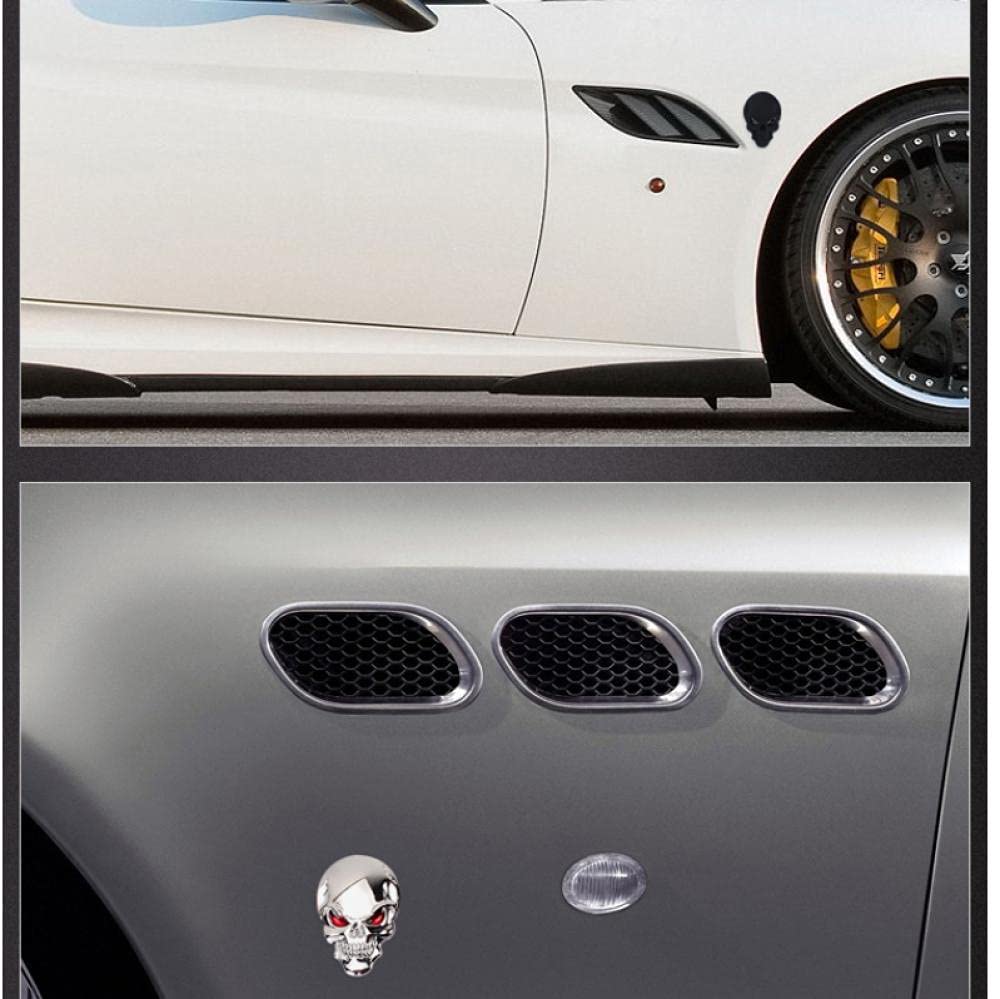 Car Emblem Badge Logo Car Emblems Decorations Car Decals Osobowość Samochodowa Dekoracyjne Naklejki Motyki Zmodyfikowany Metal Car Body Naklejki Tail Marker Demon Wklej 3D Stereo-Srebro