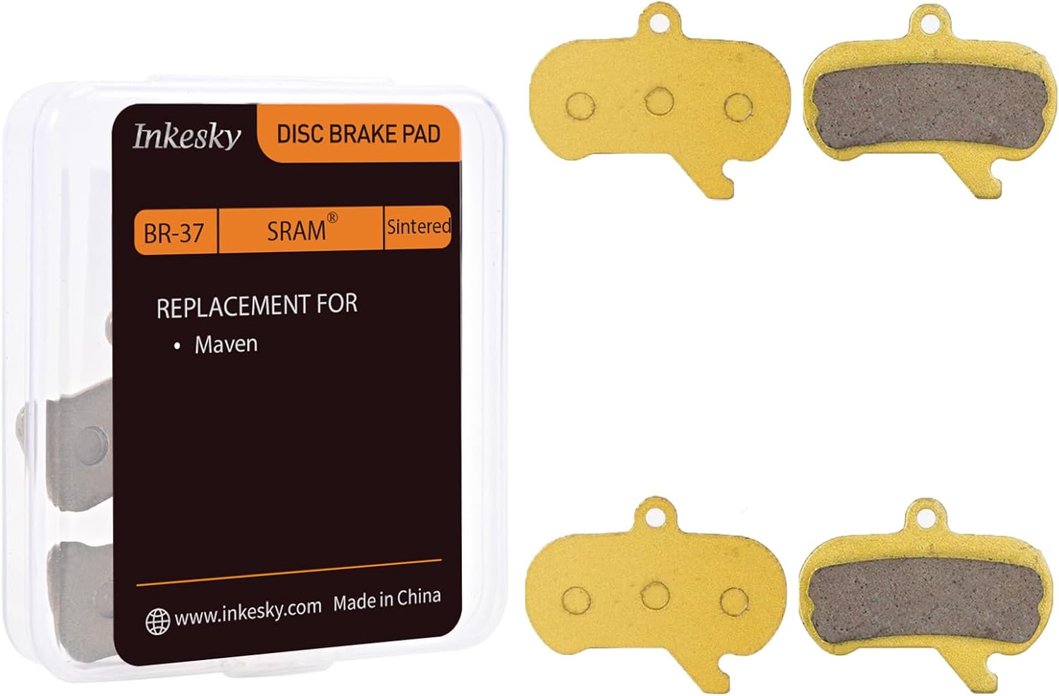 Inkesky Brake Pads Compatible with SRAM Maven X-Large (2 Sets)