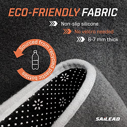 SAILEAD Car Dashboard Carpet Dash Board Cover Mat Compatible with Toyota Camry 2007,2008,2009,2010,2011 (Gray)