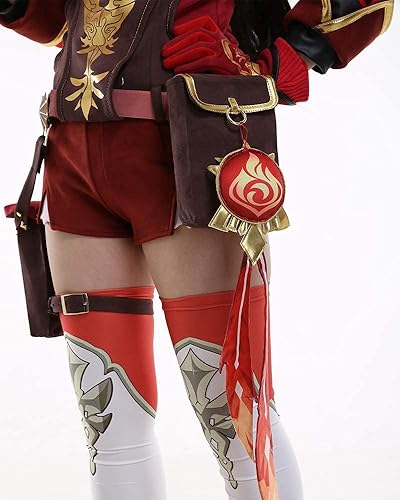 Vista 8 de Cosplay.fm Disfraz de cosplay de gamuza con estampado de jersey empalmado para mujer