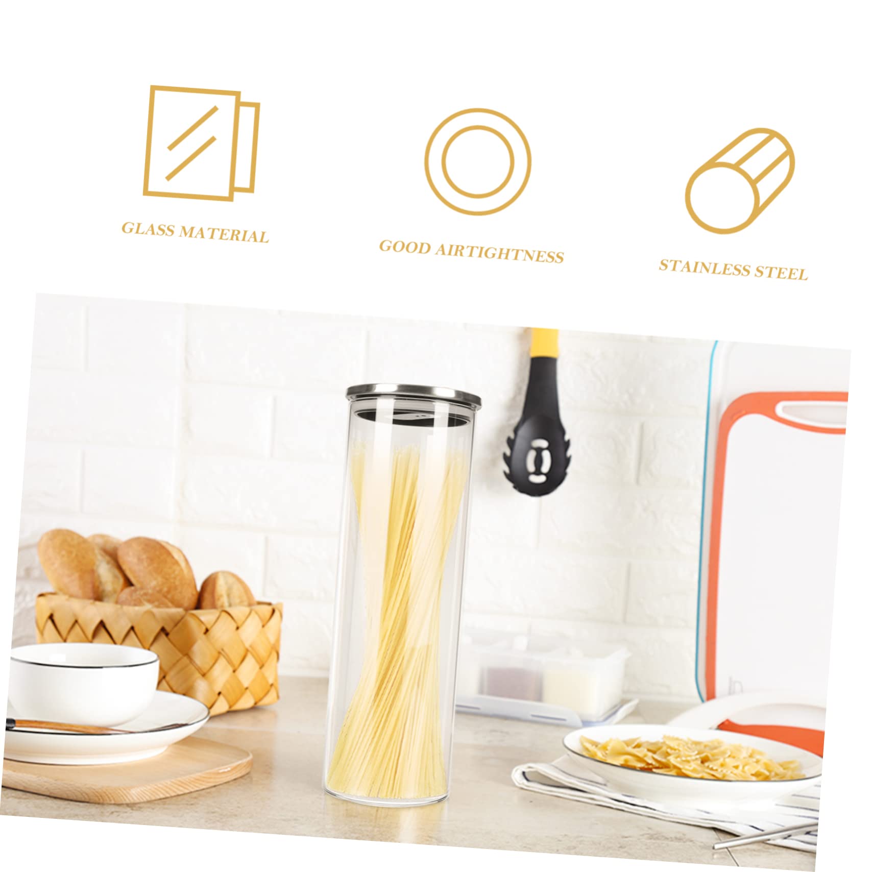 Hemobllo Contenitore Sigillato Trasparente Per Alimenti in Acciaio 1700ml, Lattina Multifunzionale Per Cereali e Snack, Conservazione Cucina Coperchio Ermetico, Compatto e Facile Da Pulire