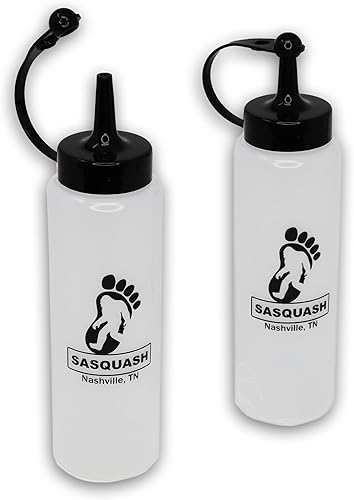 Miniatura 2 de The Sasquash Squirt Bottle - Botella de grado profesional de 11.7 onzas líquidas de capacidad para hamburguesas de 11.7 onzas, tapa abatible con una