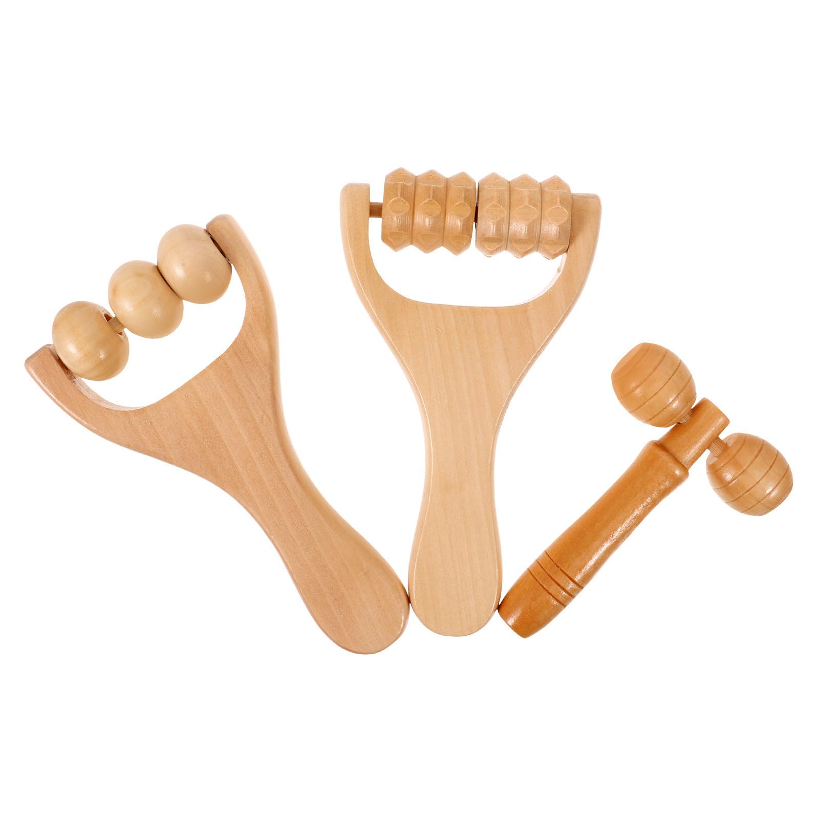 Rodillo de Madera para Pies 1 Juego, Masajeador Manual