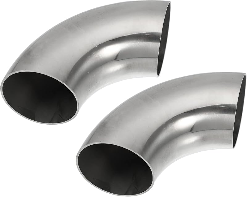 Tubo Curva de Escape 90° X AUTOHAUX em Aço Inoxidável SS304 57 mm – 2 unidades