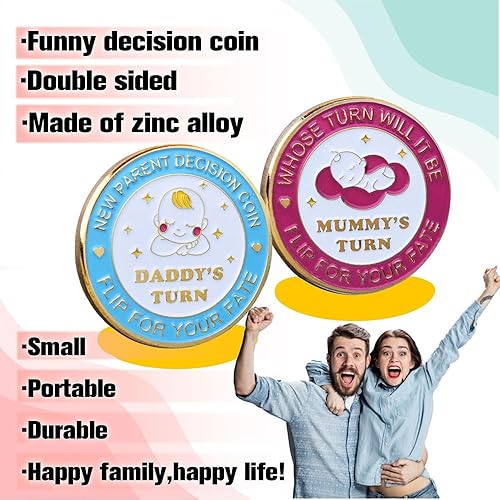 Vista 36 de Regalos de baby shower, monedas de decisión para padres para nueva mamá y papá, divertidos regalos para nuevos bebés, regalos para nuevas madres