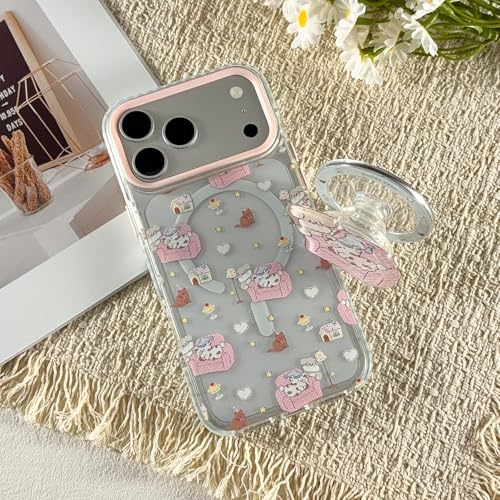 Coque iPhone 17 Pro Max antichoc rose avec béquille MagSafe stable - 6