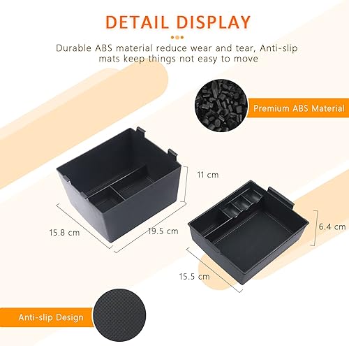 Miniatura 3 de CDEFG Organizador de accesorios de consola central compatible con Ford Maverick XL XLT Lariat 2022 2023, caja de almacenamiento de material ABS