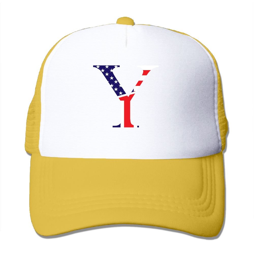 ACFUNEJRQ USA Flag Logo Y Summer Large Foam Mesh Hat Mesh Eye Adjustable Rear Cap-9 Colors