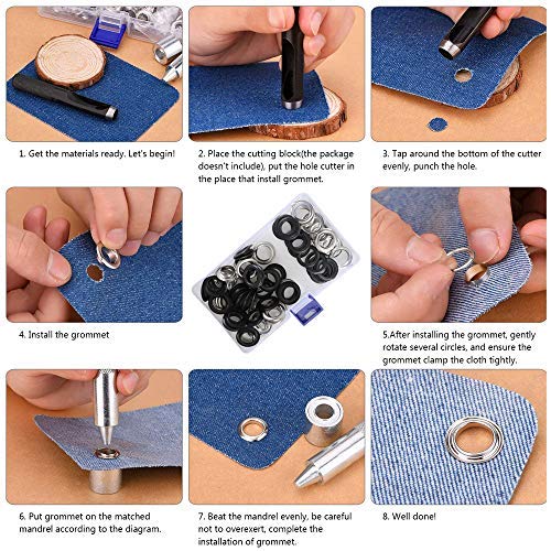 Kit 800 Occhielli Metallici + Attrezzi - 4 Colori, Per Teloni, Borse, Scarpe | Fai Da Te - Foto 5