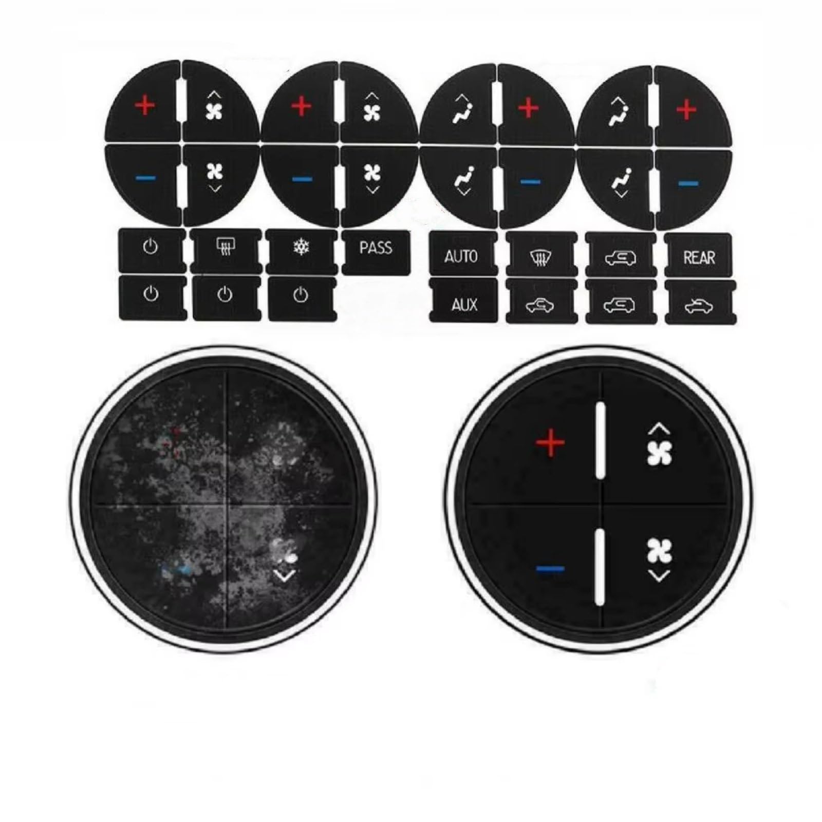 Modification Interior Compatible with Avalanche LT LTZ 2007 2008 2009 2010 2011 2012 2013 2014 2015 Car Button AC Central Control Sticker PVC Climate Repair