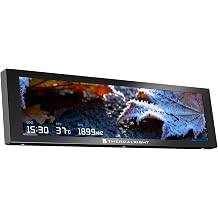 Trofeo Vision 9.16 LCD Real-Time PC Monitoring Screen, 1920 480 Case Display, USB Type-C Single Cable, Hardware Stats and GIF Display for Desktop PC Black