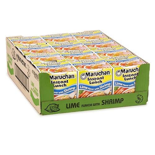Maruchan Instant Lunch Lime with Shrimp, Ramen Noodle Soup, Microwaveable Meal, 2.25 Oz, 12 Count - Lime with shrimp