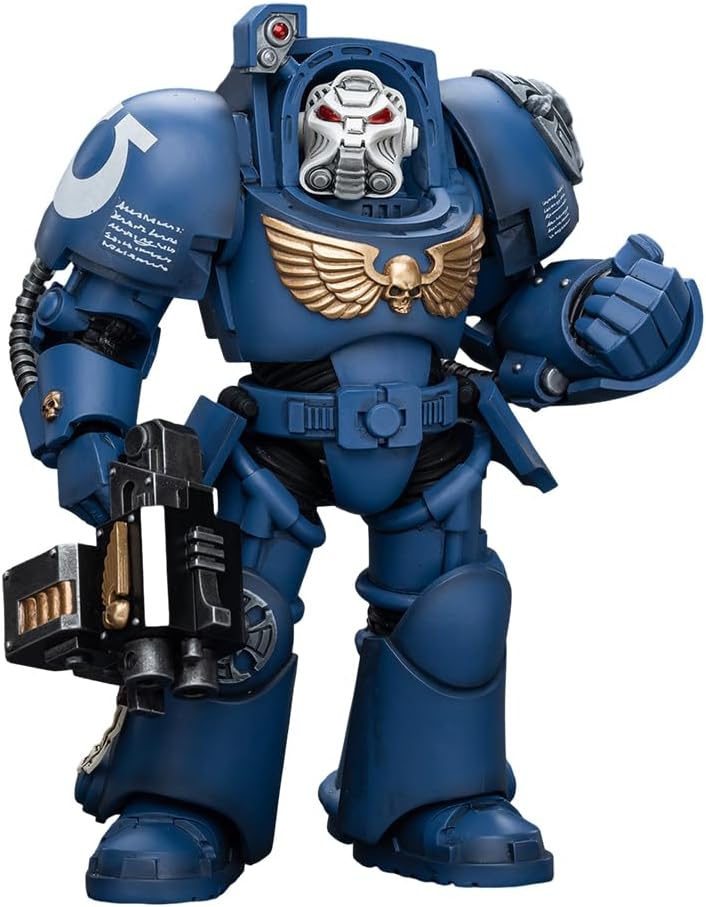 JOYTOY Warhammer 40,000 1/18 Action Figure Ultramarines Terminator Squad Terminator with Storm Bolter Collection Model Birthday Gifts
