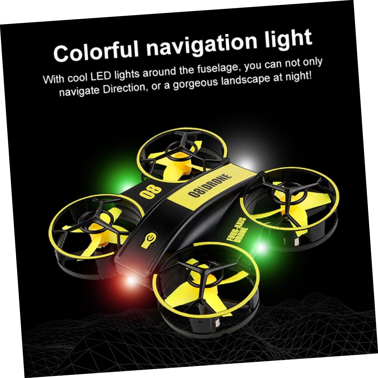 ibasenice Mini Quadcopter Elicottero Remote Control Con Design Compatto e Leggero Automatico e Stabilizzato e Facile Da Usare e Sicuro