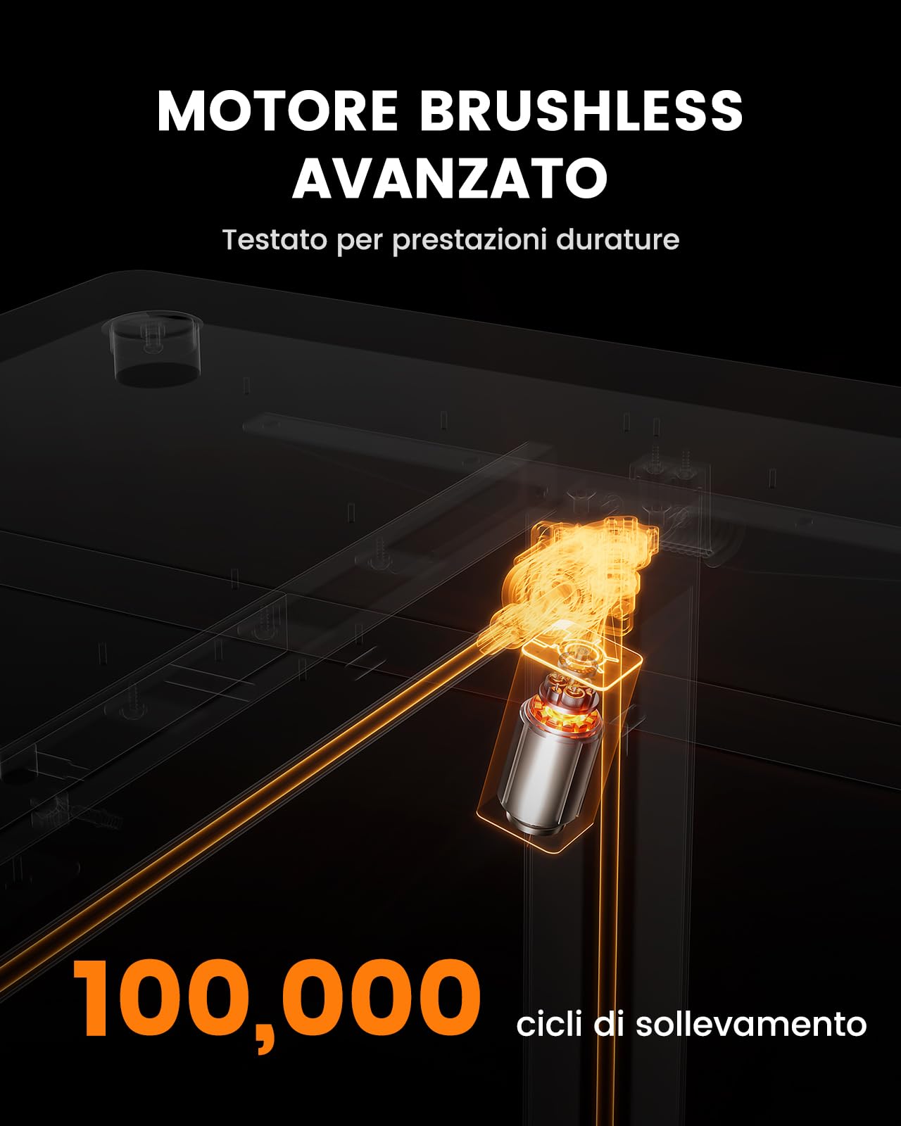 ErGear Scrivania elettrica regolabile in altezza, 160 x 80 cm, portata 100 kg, con motore senza spazzole avanzato, funzione silenziosa, robusto telaio in metallo