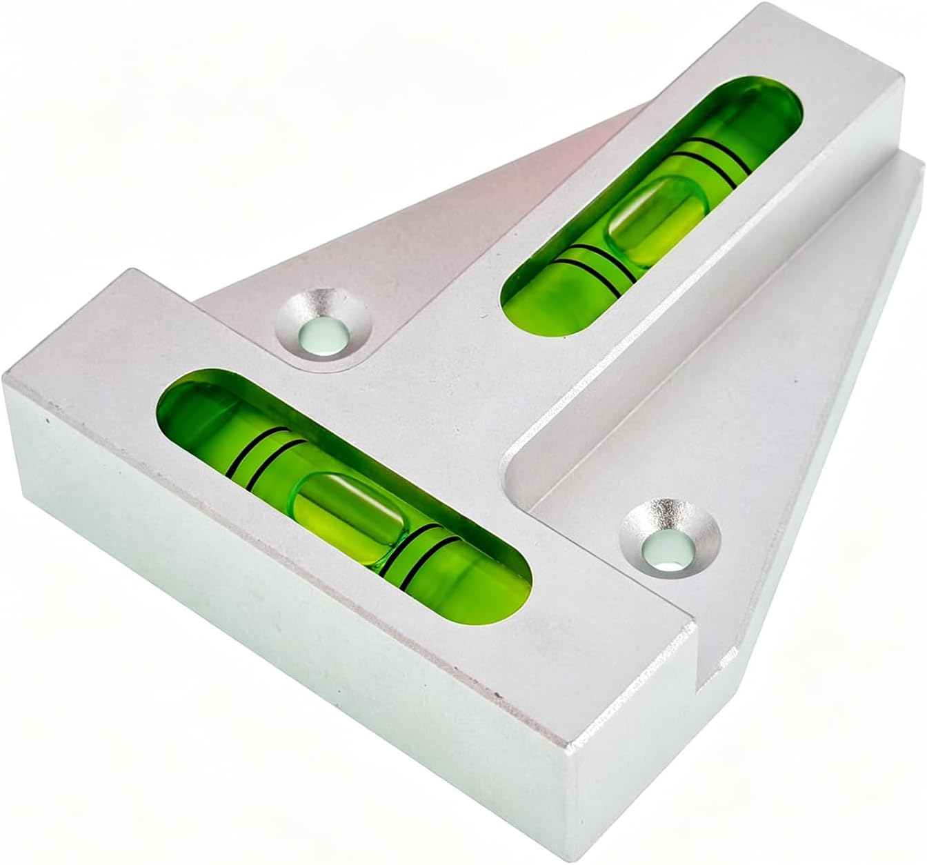 Aluminum alloy high-precision T-shaped mini level platform can be used with a small level ruler and strong magnetic beads (58 * 43 * 13mm)