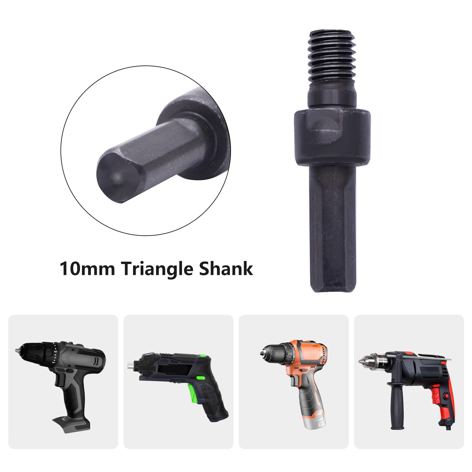Angle Grinder Adapter Kit For Drill - 10mm Chuck, Converts Drill To Angle Grinder With Connecting Rod, Wrench & Plates (2 Sets)