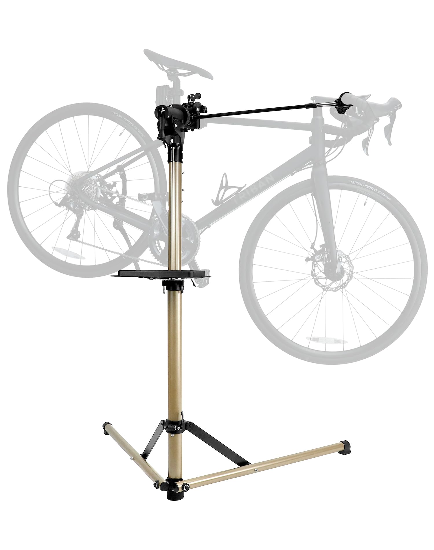 QWORK® Stojak montażowy do stojaka do naprawy rowerów, stopu aluminium, regulacja wysokości 58-156 cm, zacisk obrotowy 360°, nośność do 50kg