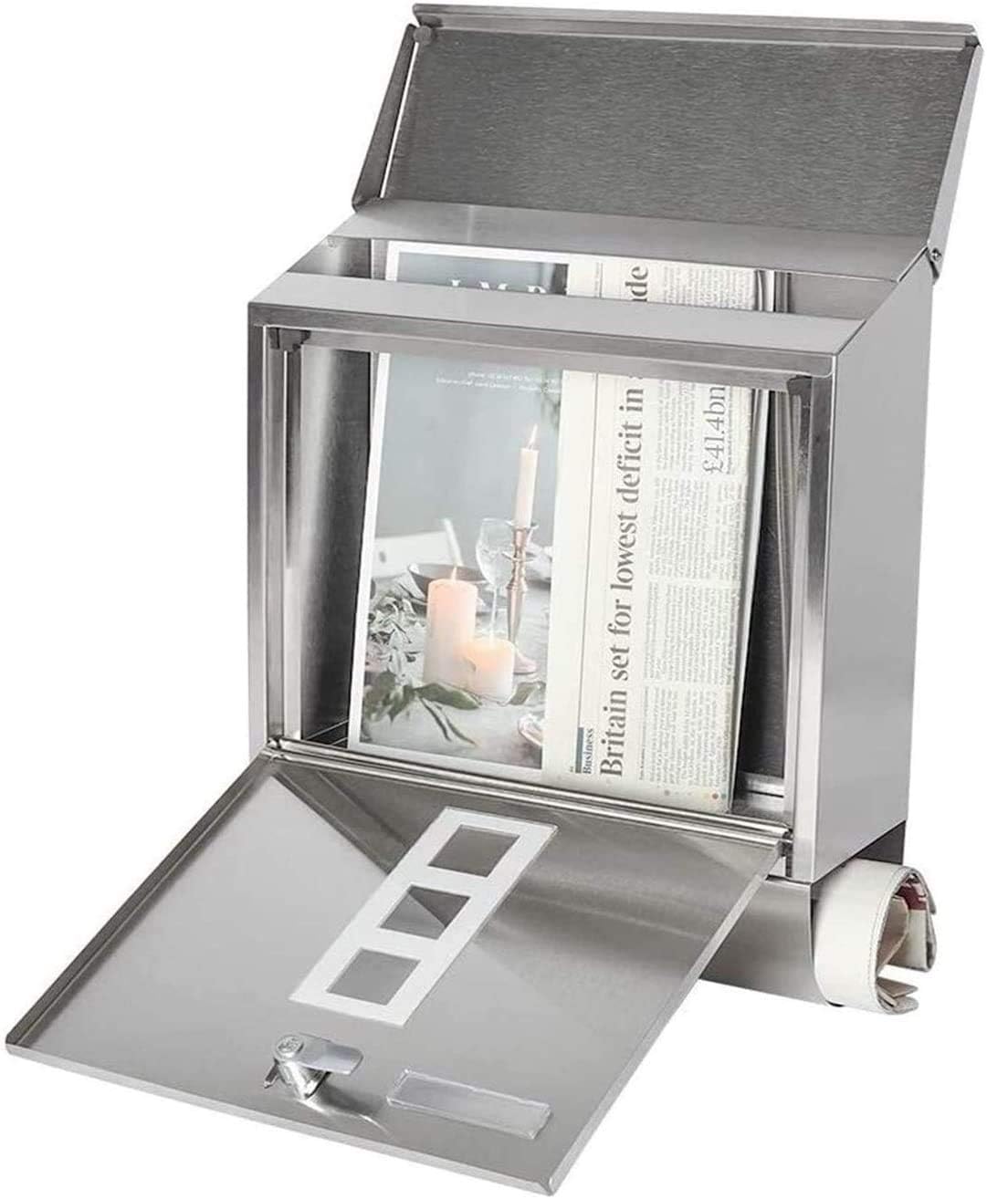Post Box Wall Mounted Locking Wall Mount Mailbox Steel Key Lock Mail Boxes Outdoor Security Key Drop Box Collection Boxes 1107