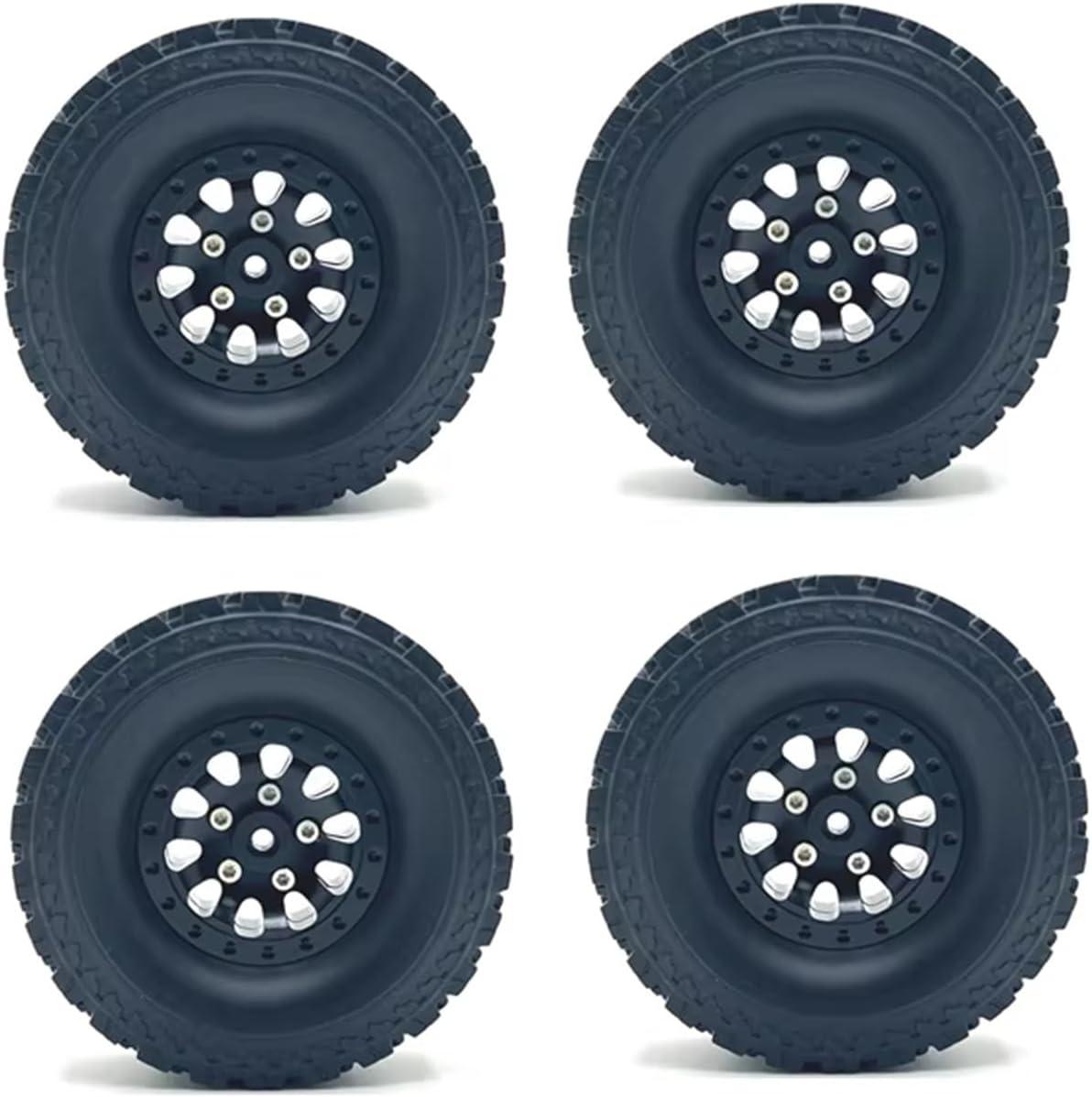 RC Car Toys Components For MN For MN82 LC79 For MN78 D90 D91 D96 99S 1/12 Metal Upgrade Four Wheel Drive Tire Clamp Wheel Remote Control Car Accessories(Black)