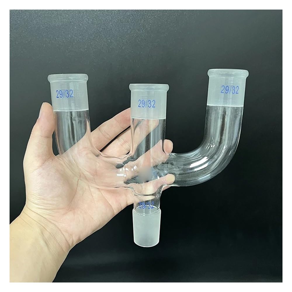 Laborgeräte und -ausrüstung Dreiteiliges Verbindungsrohr aus Borosilikatglas, weiblich 29/32, männlich 29/32, Laborglas