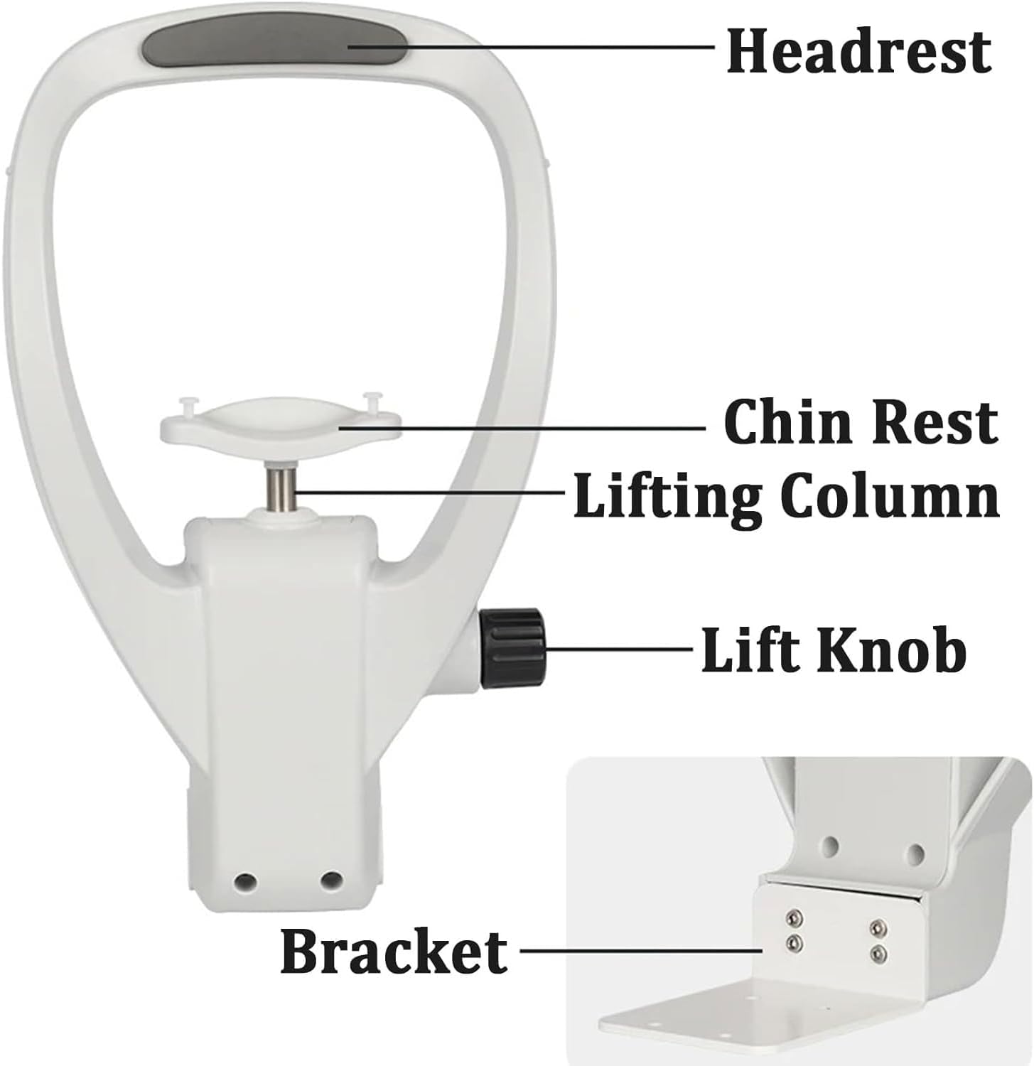 Optometry Equipment Accessories, Forehead Chin Rest, Automatic Refraction Accessories with Adjustment Knob, Computer Vision Training Bracket for Optical Shops, Optometry Shops, Eye Hospitals