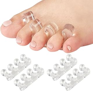 2 PCS Gel Toe Separator,Toe Straightener, Pedicure Toe Spacers for Separating Toenails for Men and Women