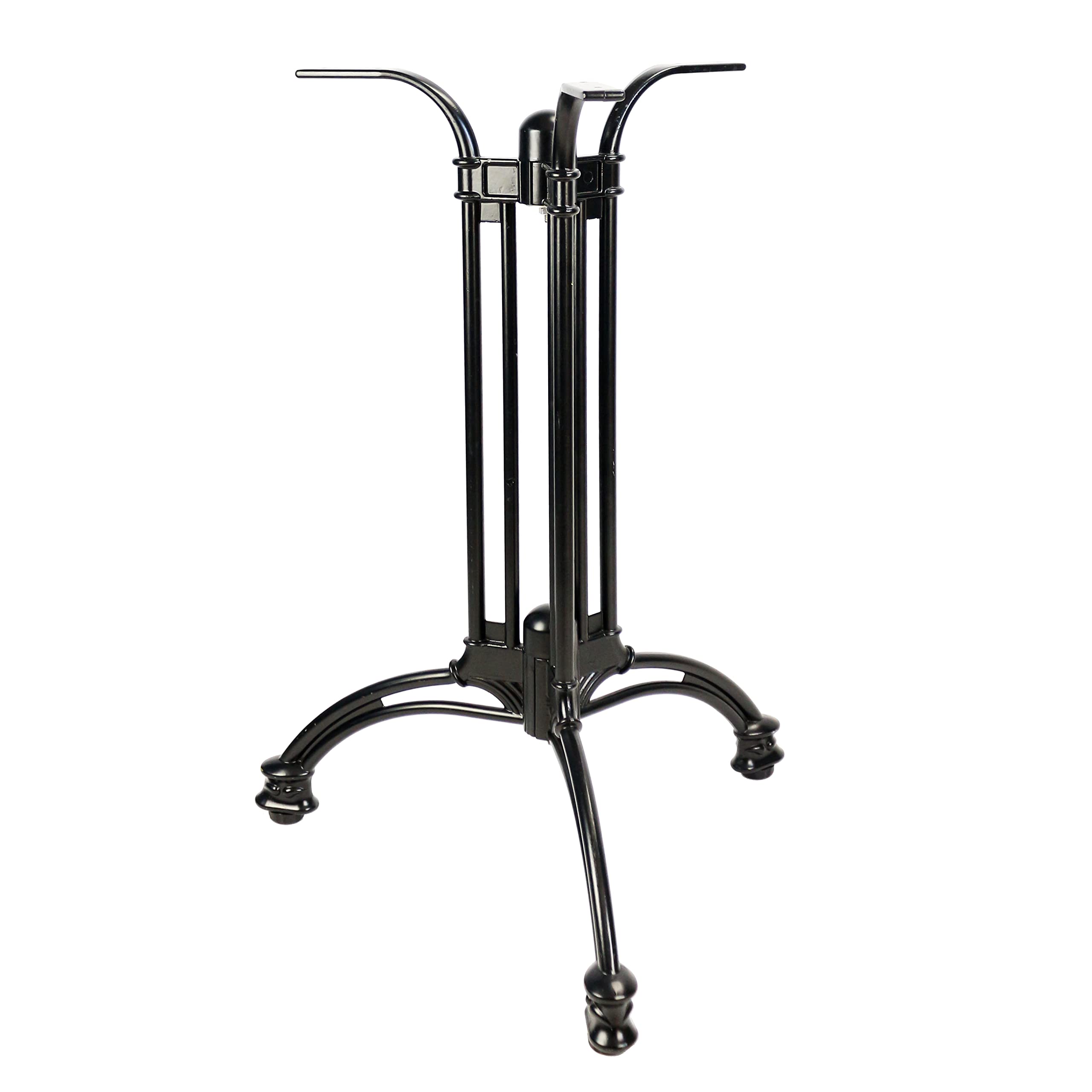 Table Base 28",with Retro Aluminum Black Legs,is Suitable for Restaurants,Coffee Shops,Bars,Leisure Rooms and Families. (Black)