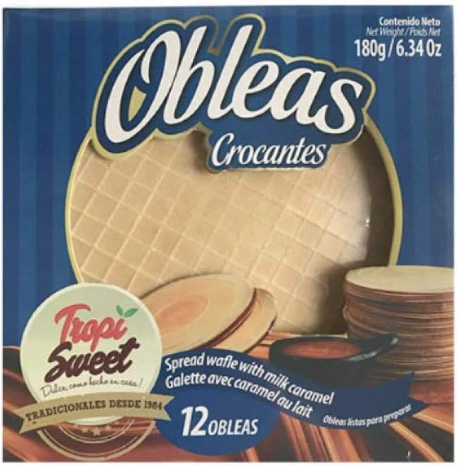 GUSTO LATINO Obleas con Arequipe - Waffers and Caramel Spread 12CT - Imported from Colombia