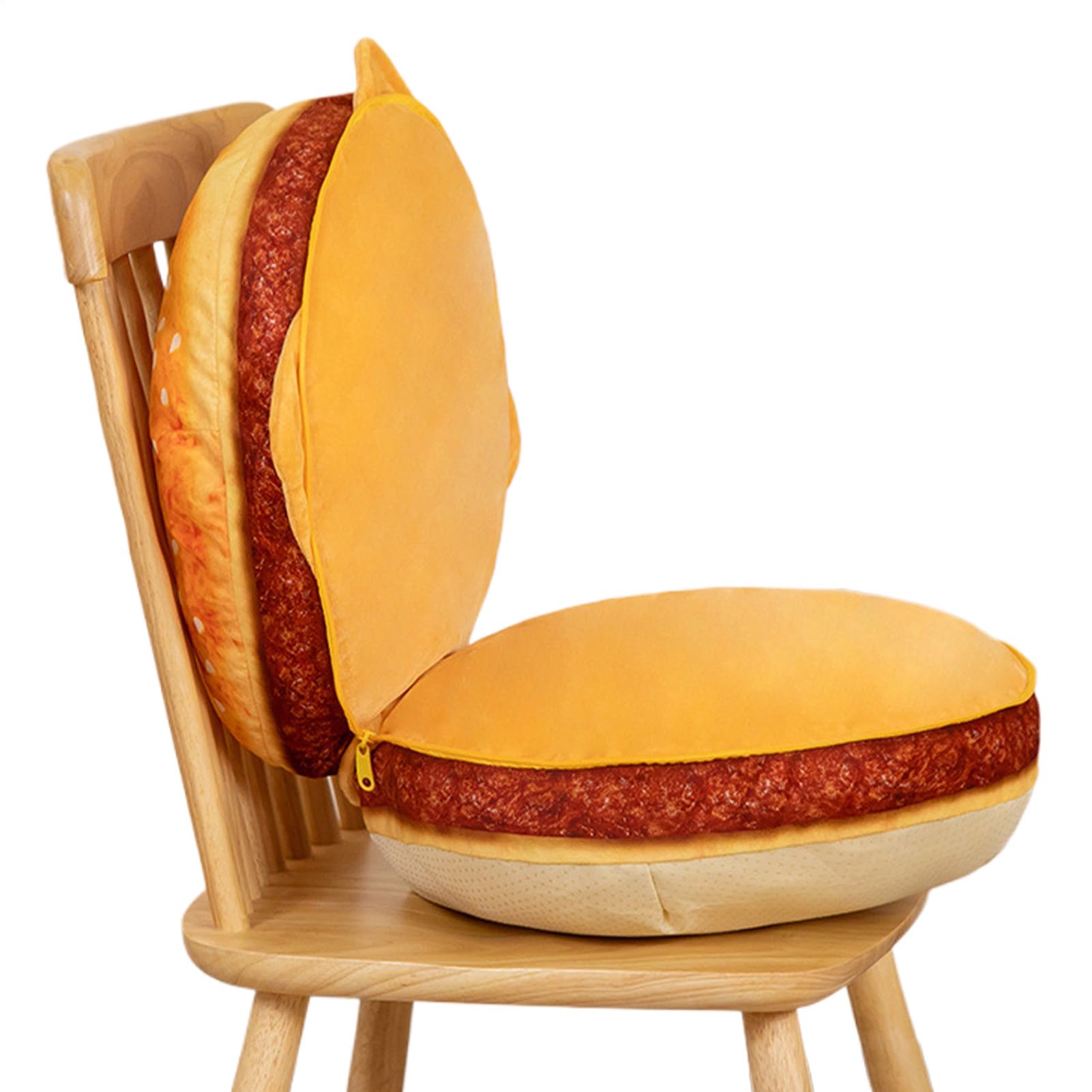 Oreiller en peluche hamburger pour une décoration de chambre originale et cocooning