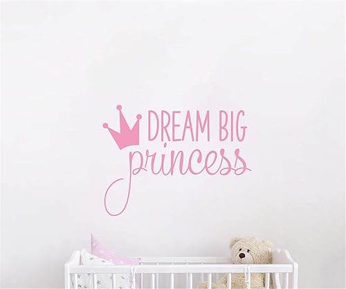Miniatura 4 de Vinilo adhesivo de vinilo de princesa grande con corona para niños, bebés, niñas, decoración de dormitorio, guardería, decoración del hogar, diseño