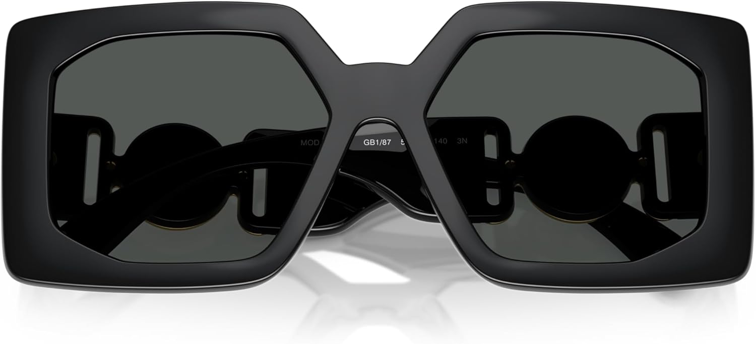 Versace Woman Sunglasses Black Frame, Dark Grey Lenses, 55MM - Image 5