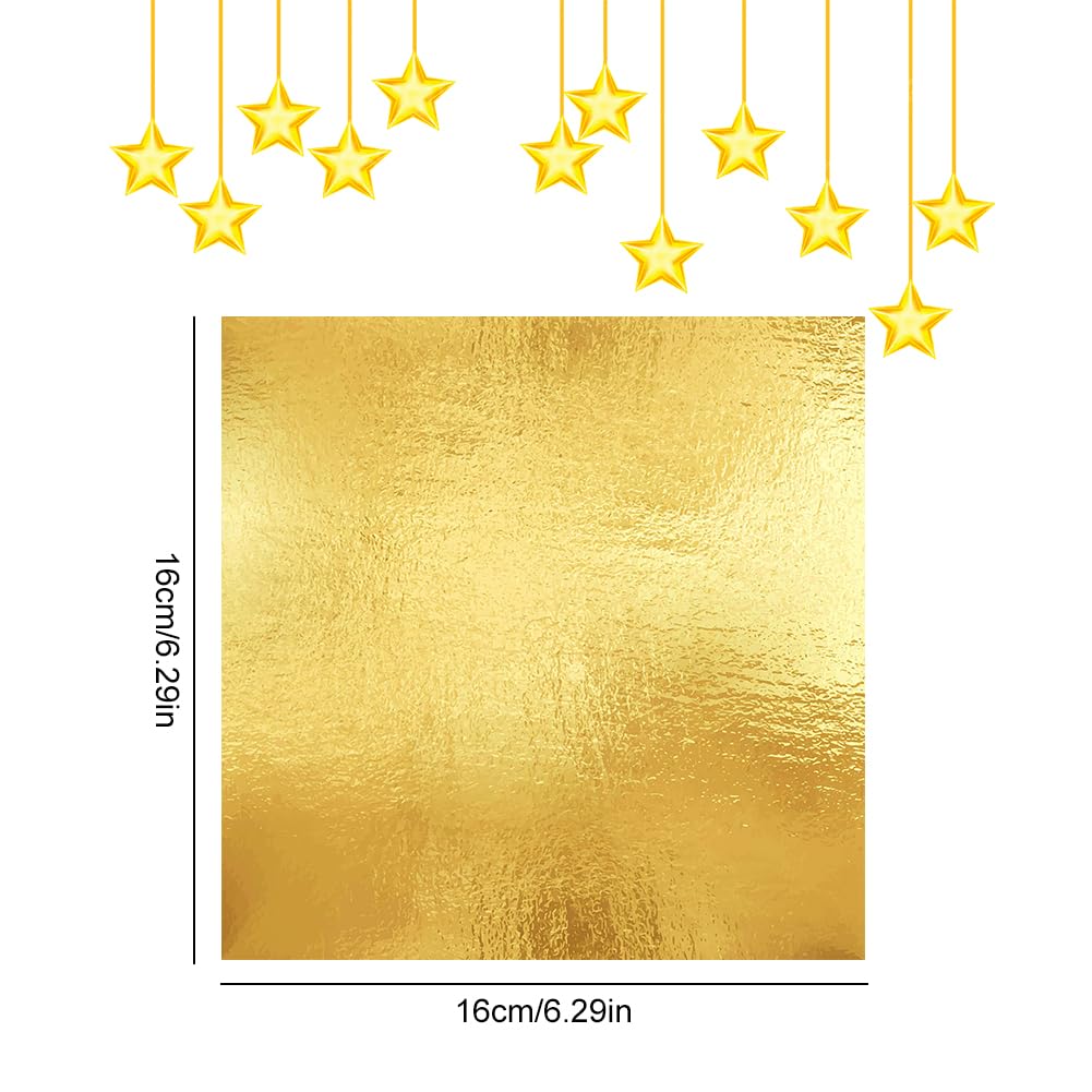 100x 24k Foglia D'oro Fogli Arte Artigianato Design Doratura Incorniciatura Rottami Premium Oro Felice H - Foto 8